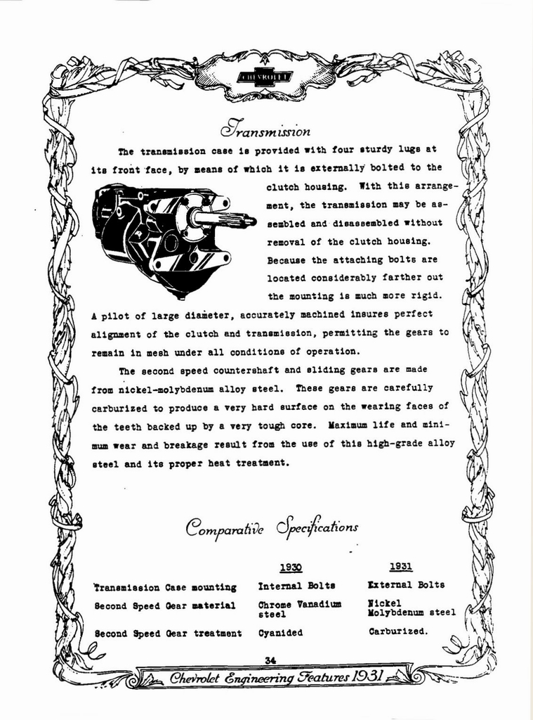 1931 Chevrolet Engineering Features Page 57
